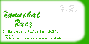 hannibal racz business card